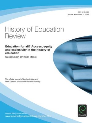 cover image of History of Education Review, Volume 44, Issue 1